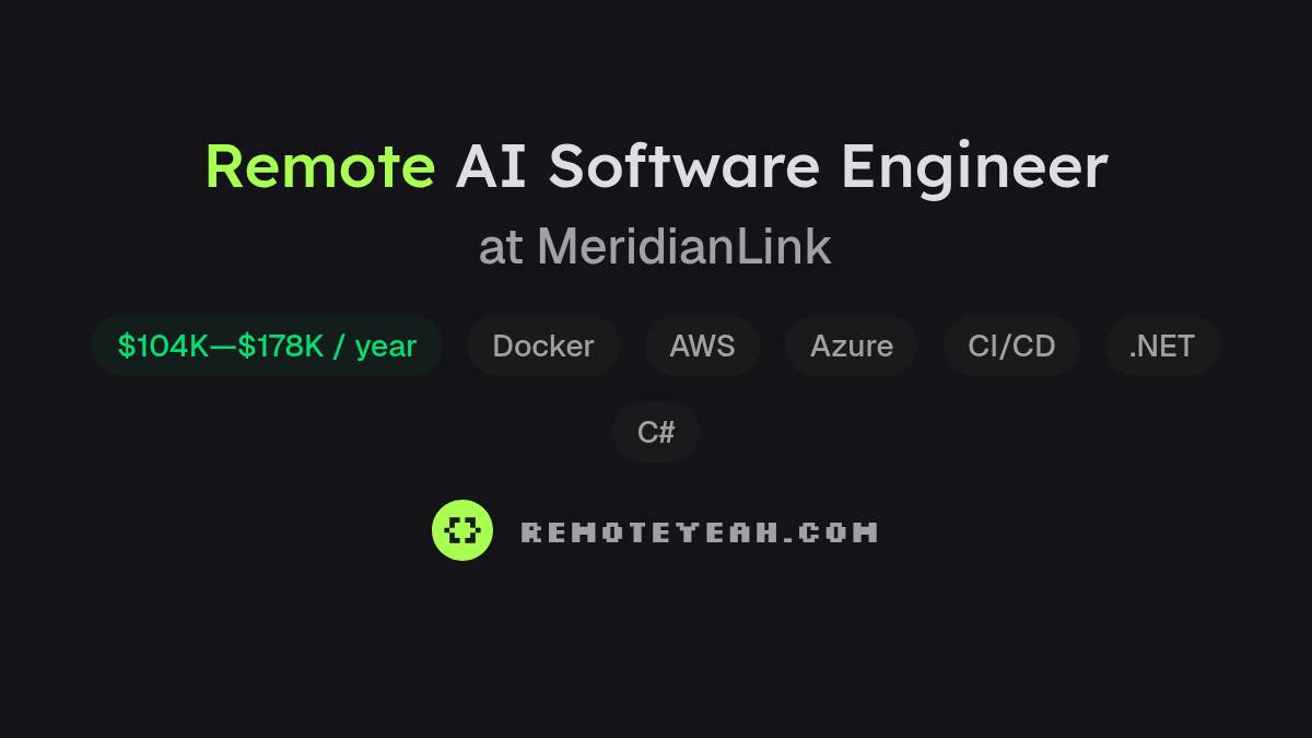 Remote AI Software Engineer at MeridianLink