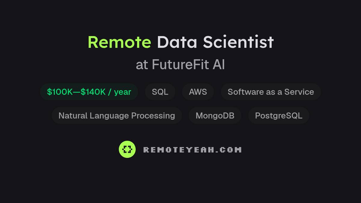 Remote Data Scientist at FutureFit AI