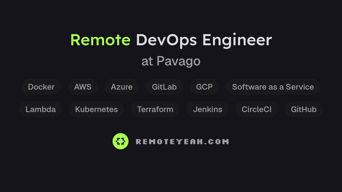 Remote DevOps Engineer at Pavago