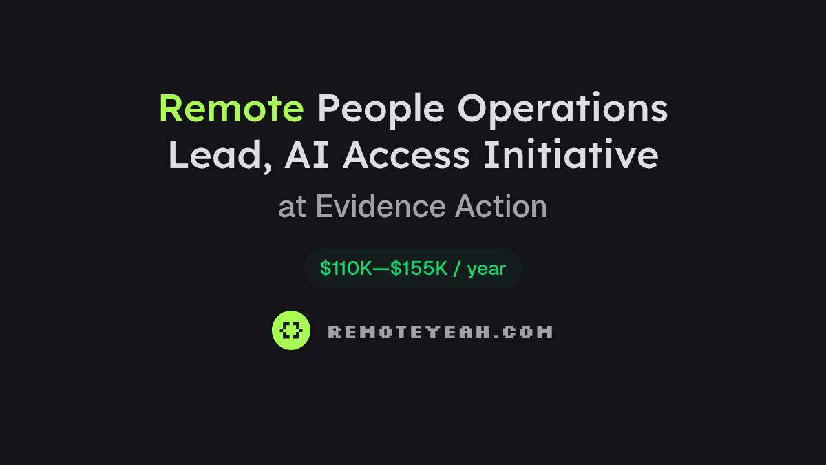 Remote People Operations Lead, AI Access Initiative at Evidence Action