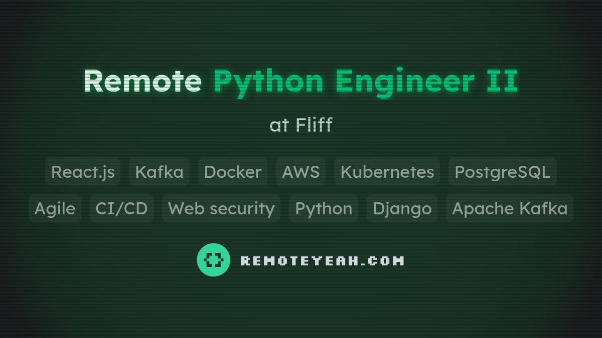 Remote Python Engineer II at Fliff