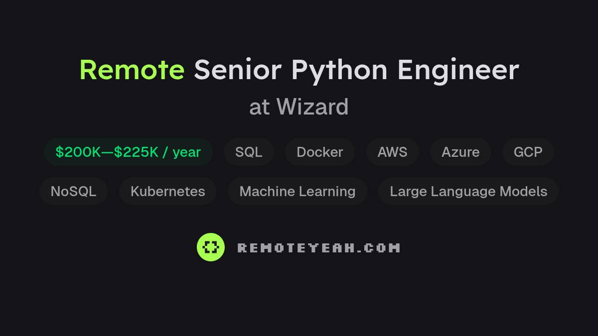Remote Senior Python Engineer at Wizard