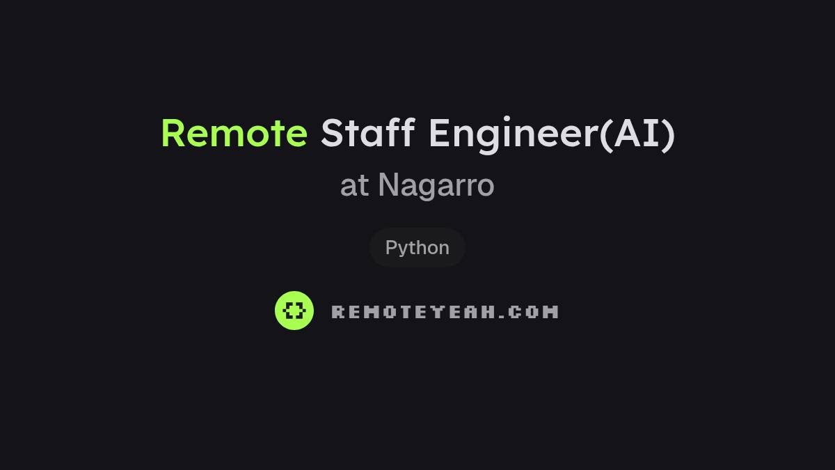 Remote Staff Engineer(AI) at Nagarro